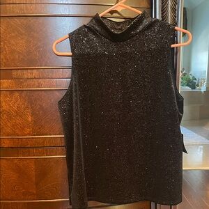 Express Black Glittery Top